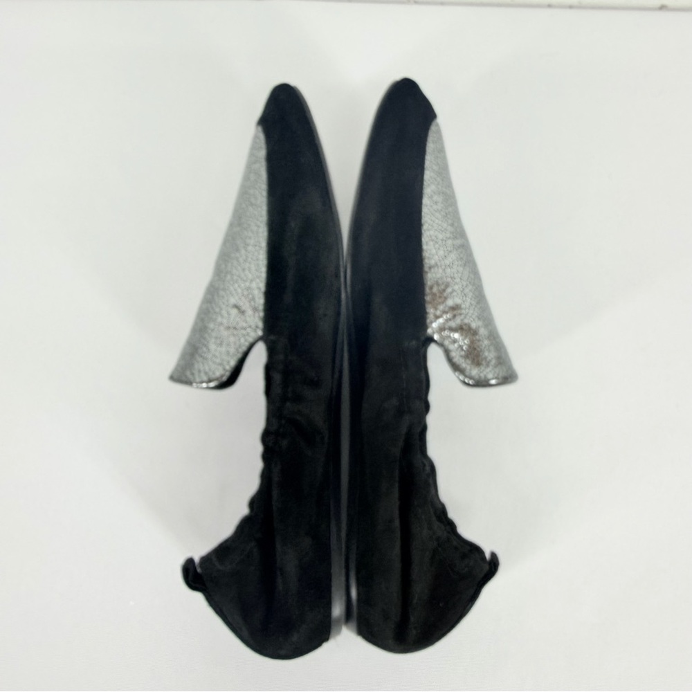 Lanvin Women’s size 38.5 Black Suede Gunmetal Loafers - Picture 8 of 12